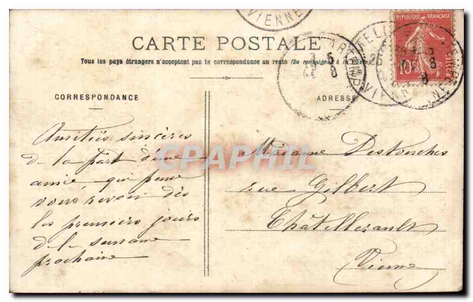 CPA St SAvin sur Gartempe Interieur de l eglise  — Rückseite