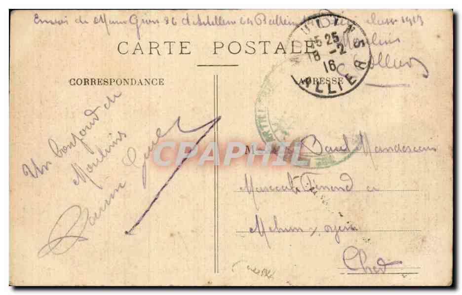 Moulin — La Porte de Paris — éditeur G. Dauphin, n°12 — Verso