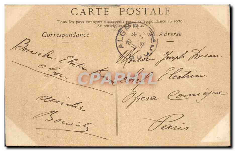 Alger — Le Palais Consulaire et la Marine — ND Phot, n°47 — Verso