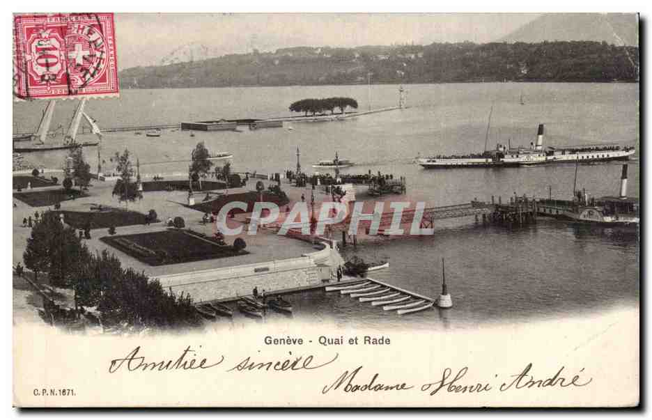 CPA Suisse Geneve Quai et rade