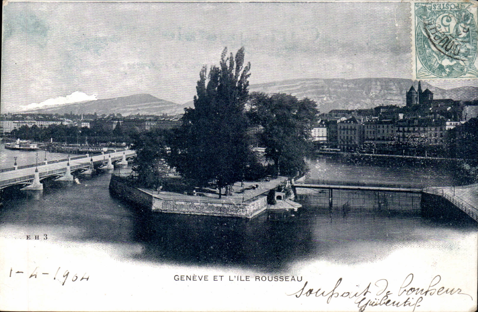 CPA Suisse Geneve et l ile Rousseau