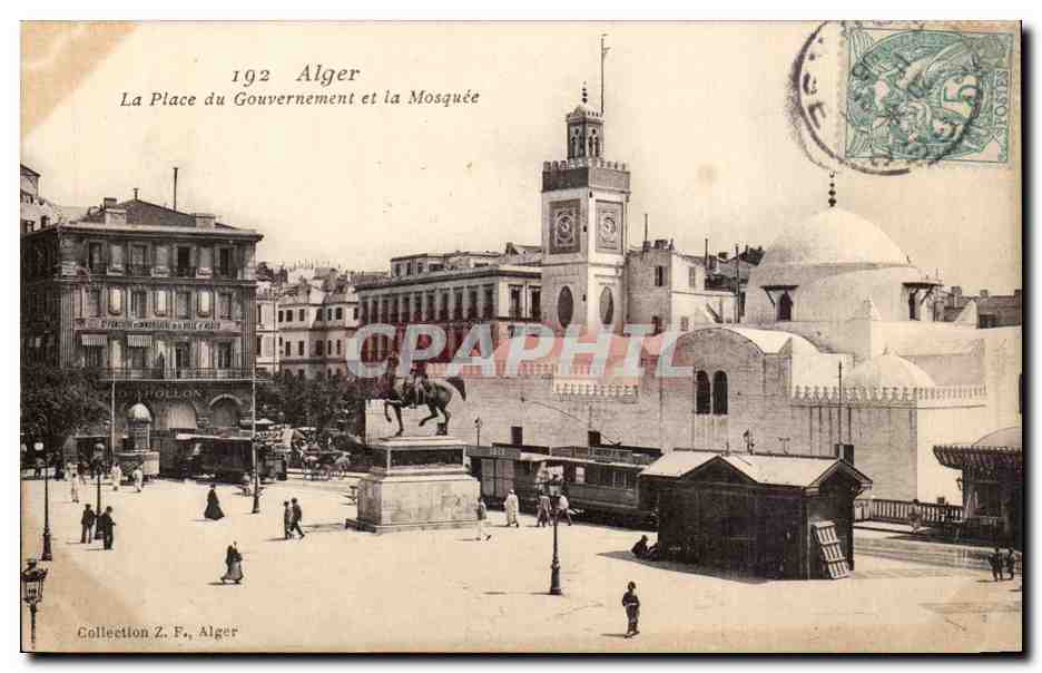 CPA Algerie Alger La place du gouvernement et la mosquee