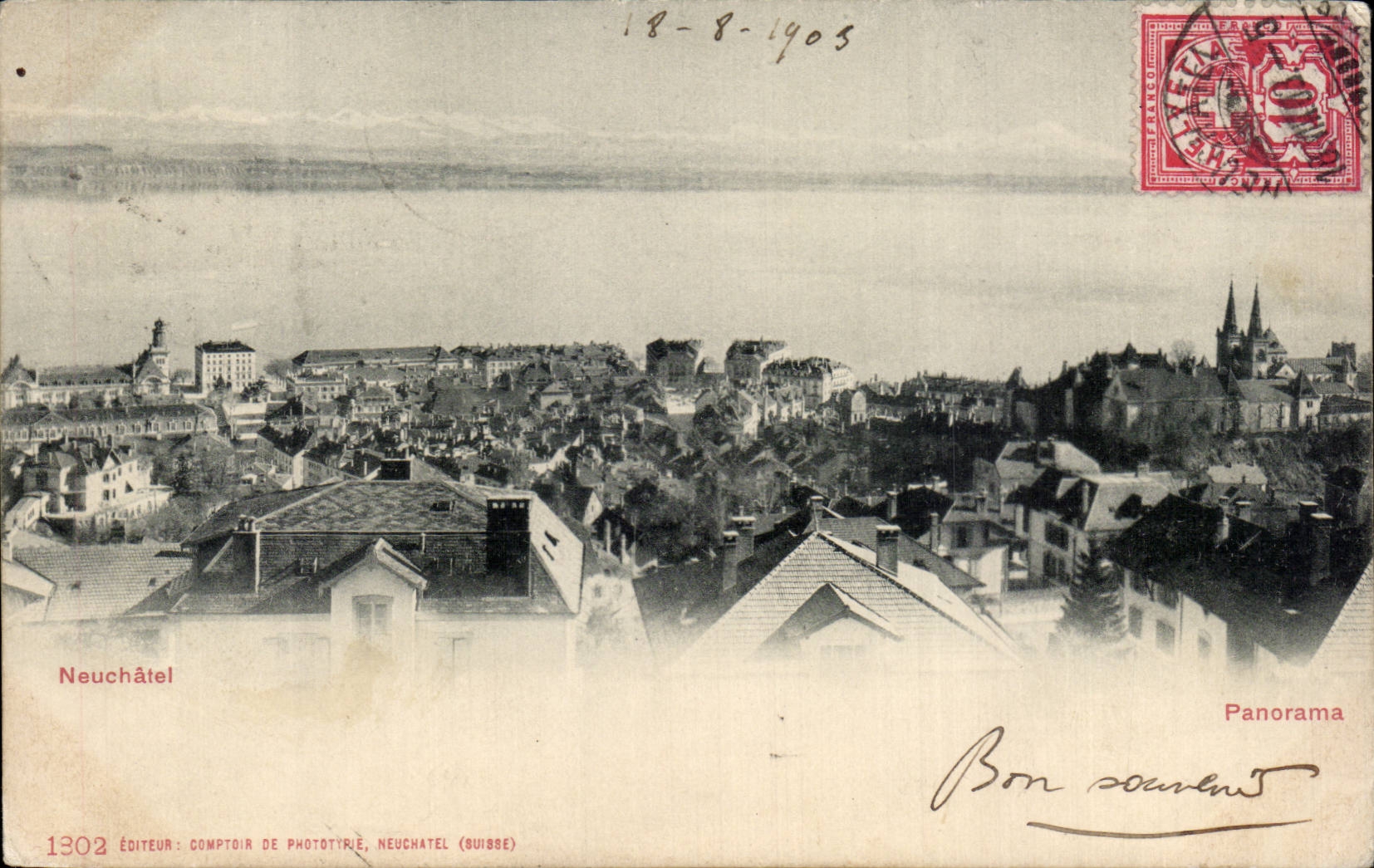 CPA Suisse Neuchatel Panorama