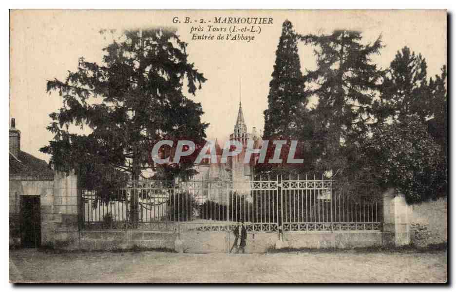 CPA Marmoutier pres Tours Entree de l abbaye