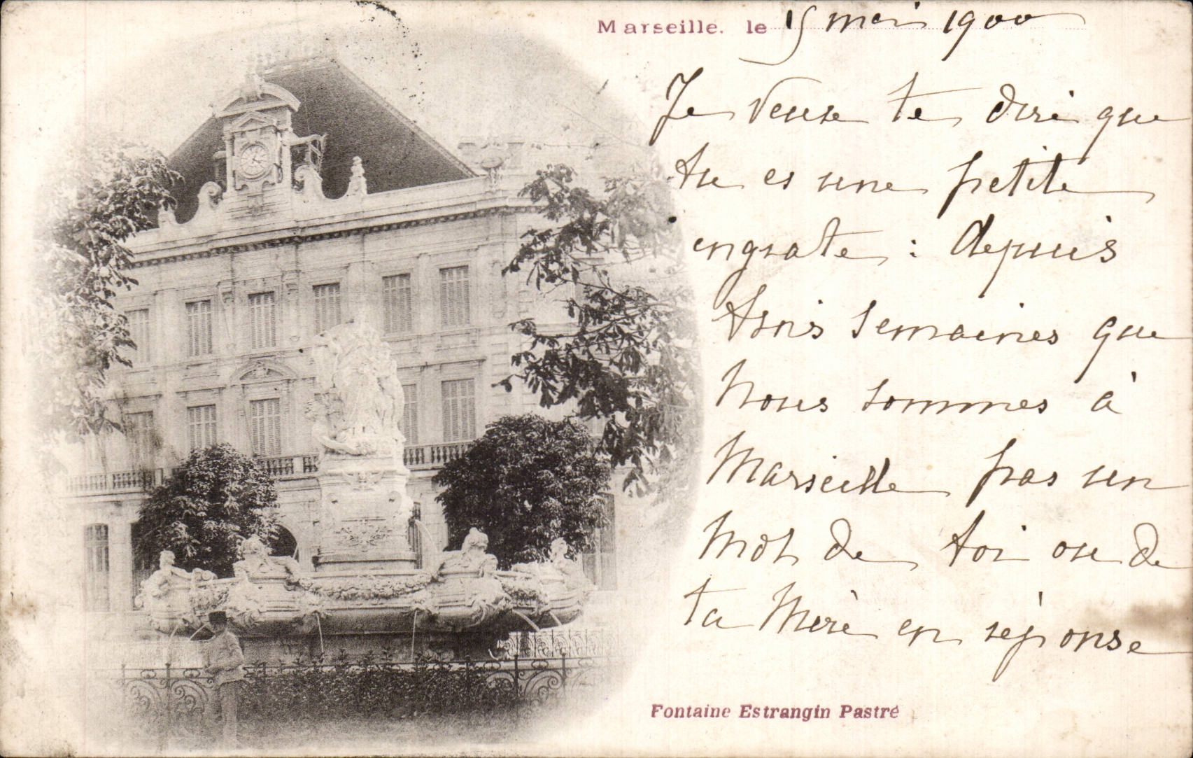 CPA Marseille Fontaine Estrangin Pastre