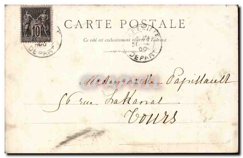 CPA Marseille Fontaine Estrangin Pastre — Verso