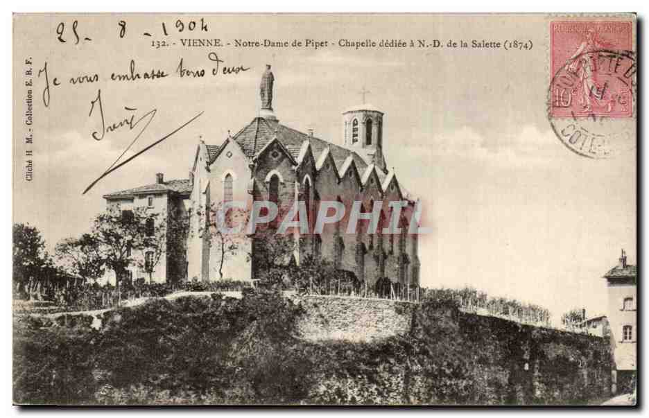 CPA Vienne Notre Dame de Pipet Chapelle dediee a Nd de la Salette (1874)