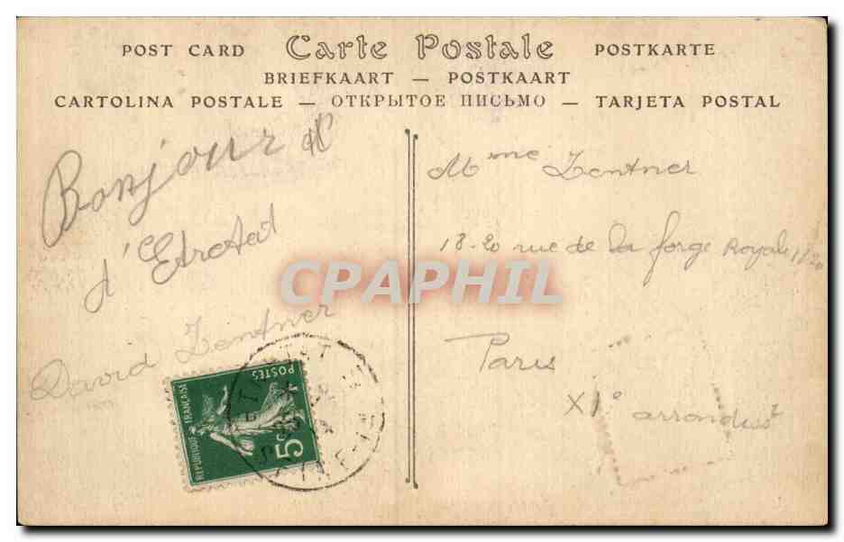 CPA Etretat Chalets dependances de l hotel Hauville — Rückseite