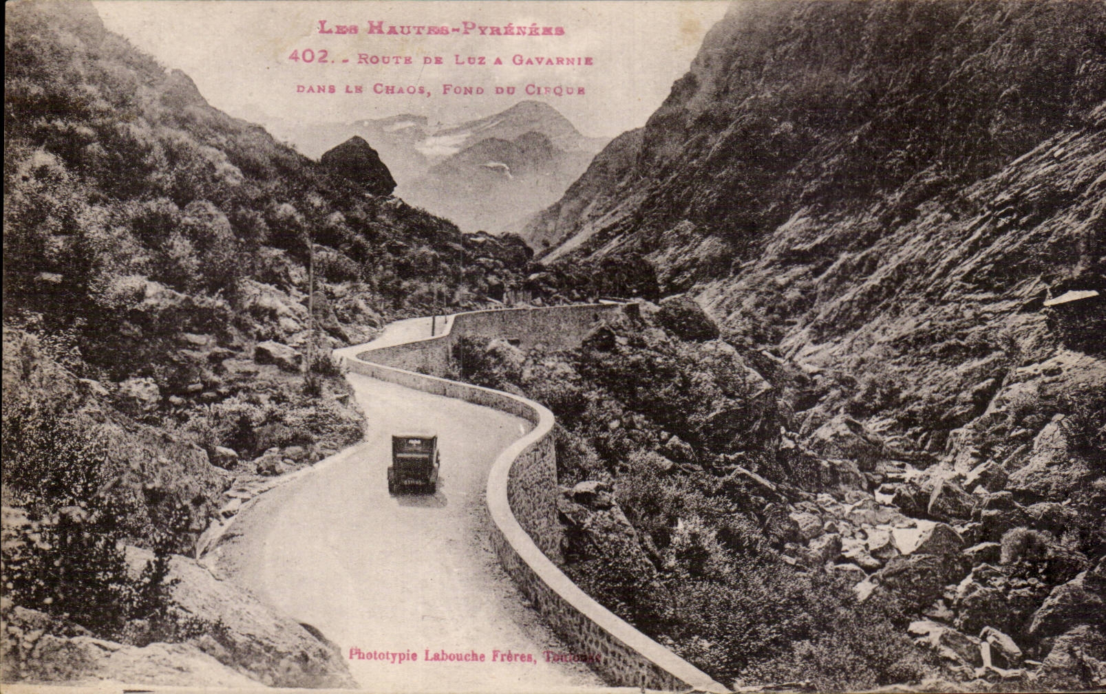 Route de Luz à Gavarnie — Fond du Chaos — Phototypie Labouche Frères, Toulouse