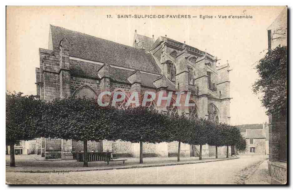 CPA St Sulpice de Favieres Eglise Vue d ensemble