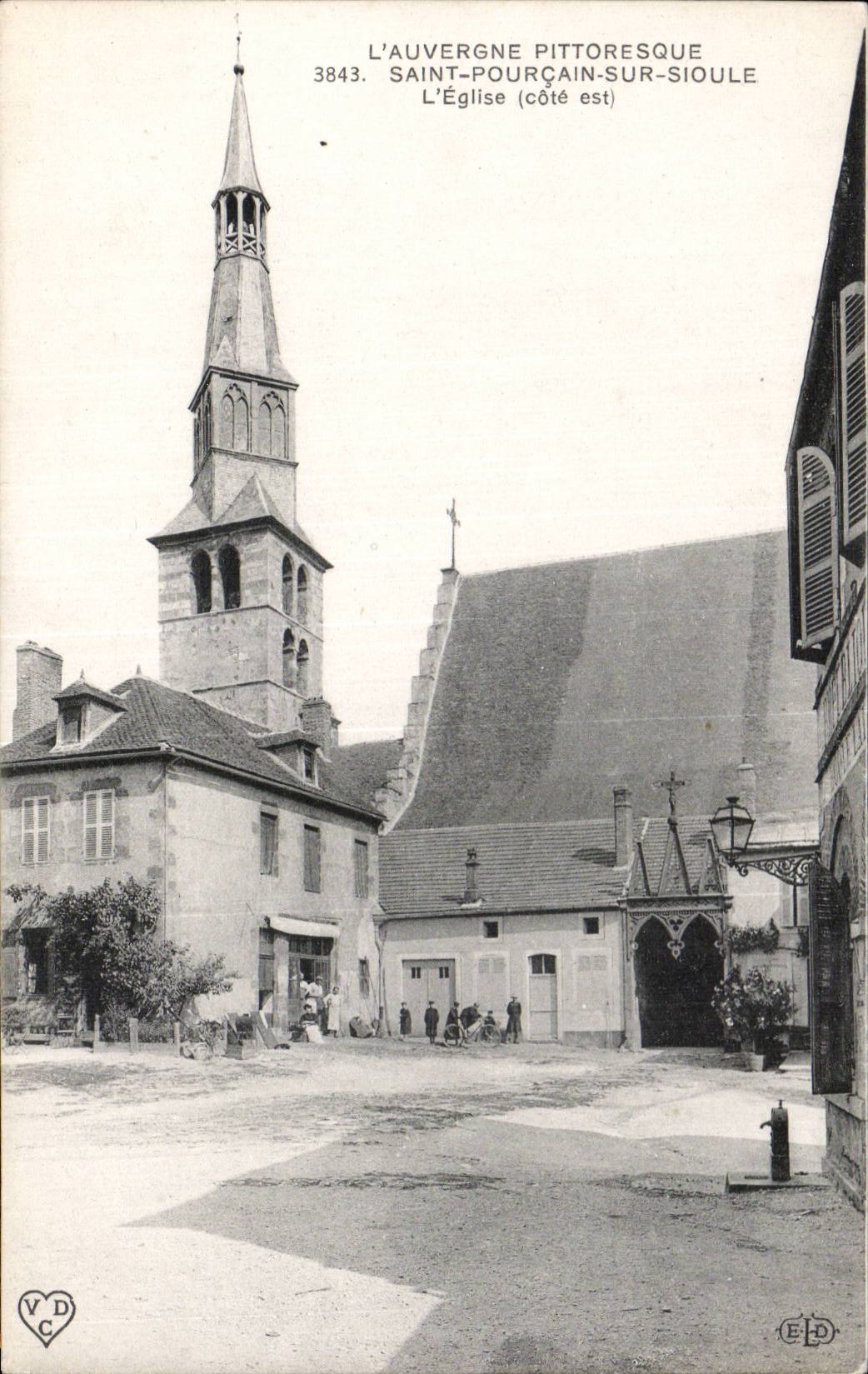 CPA Saint Pourcan sur Sioule L eglise 