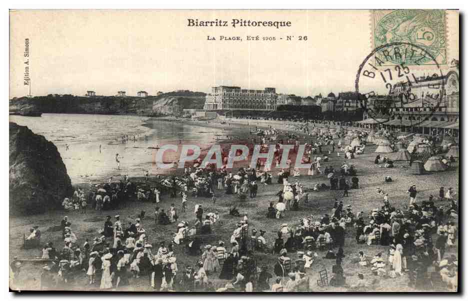CPA Biarritz La plage 