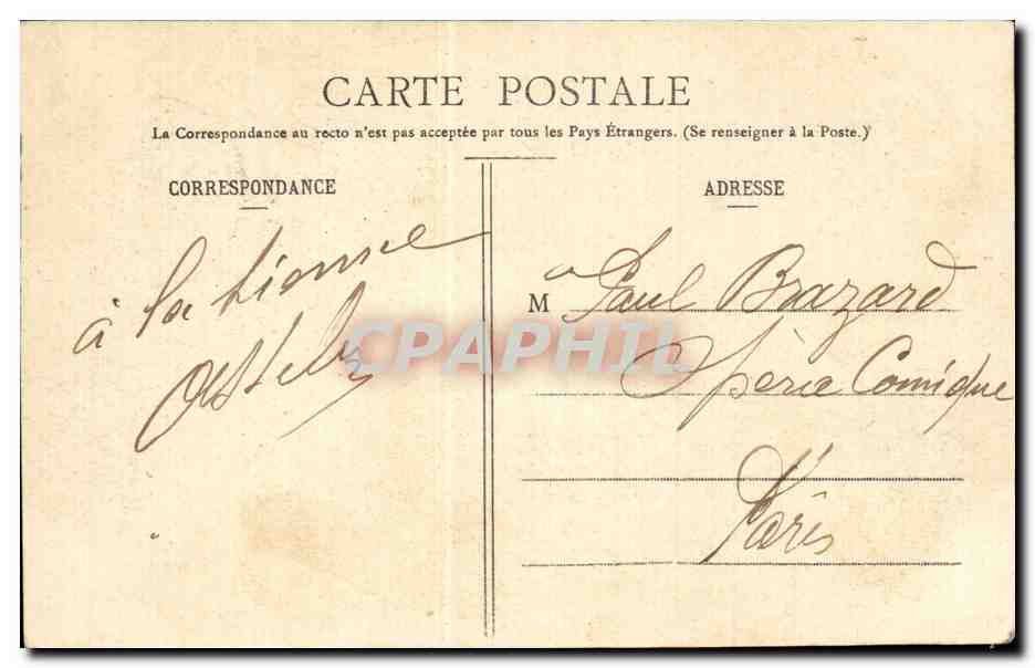 CPA Biarritz La plage  — Rückseite