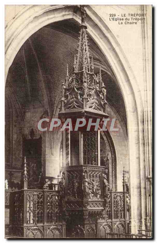 CPA Le Treport L eglise du Treport La chaire