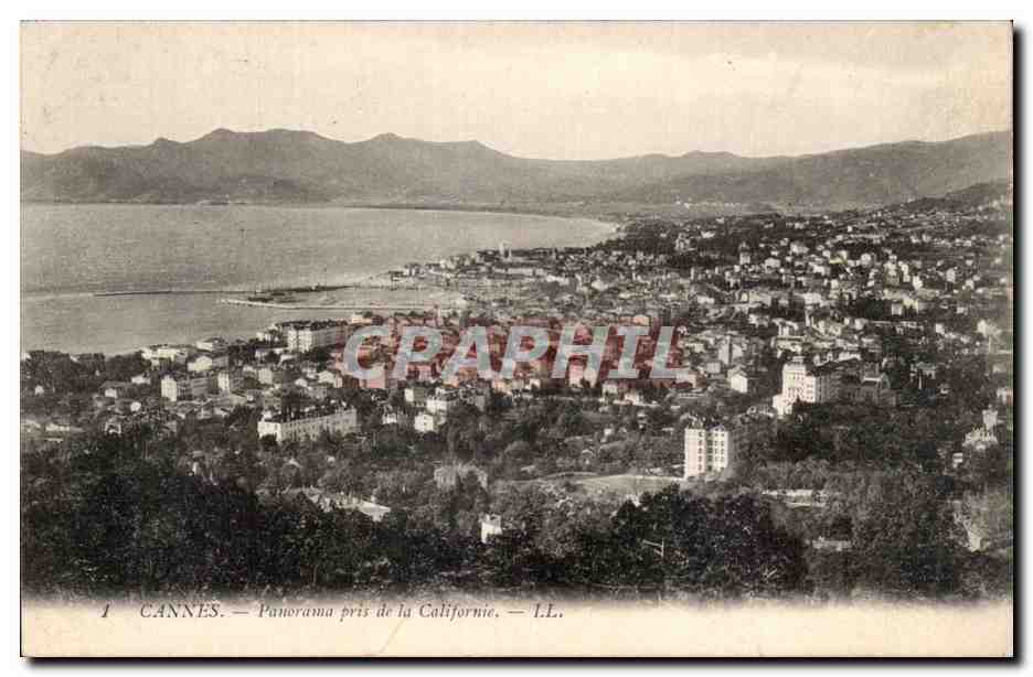 CPA Cannes Panorama pris de la californie