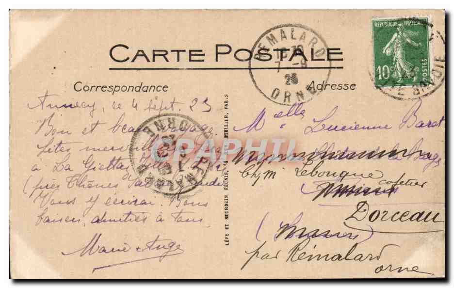 Annecy — Le Lac — LL. — Éditeur LL. n° 174 — Reverso