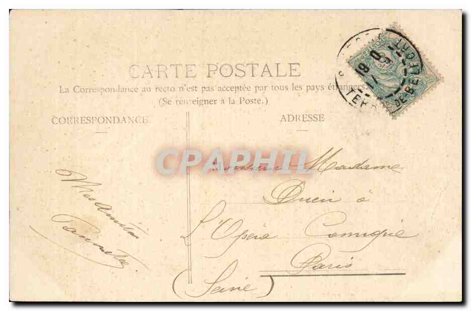 CPA Belfort Le palais de justice — Verso