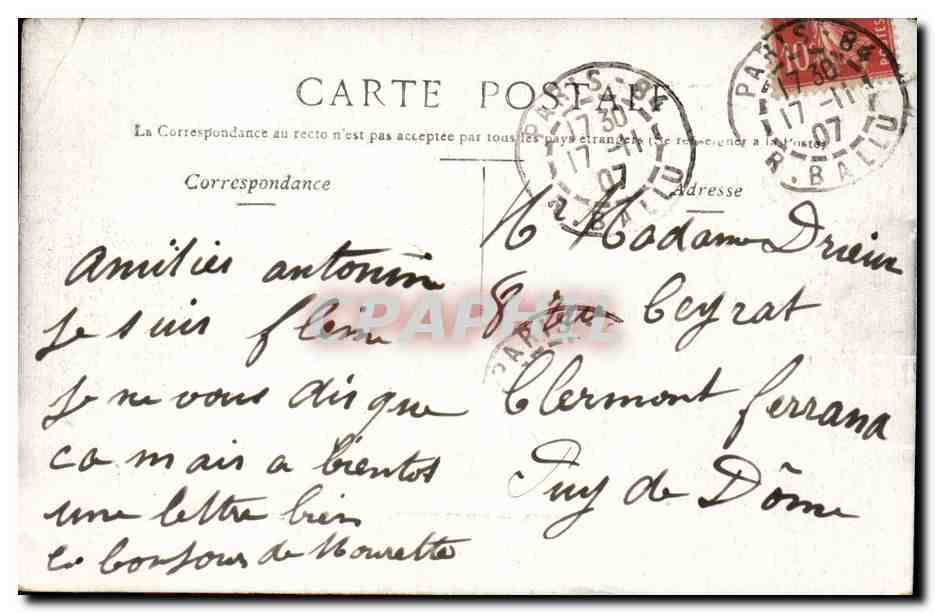 CPA Soissons Grand hotel — Verso