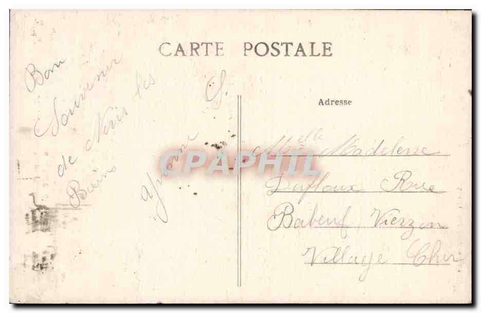 Nériès-les-Bains (Allier) — Ferme et Cascade de la Vallée de Biaux — éditeur Nériès-les-Bains, n° 97 — Verso