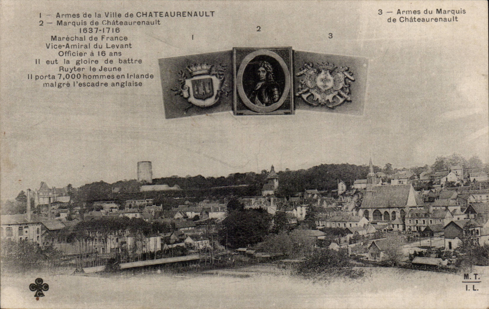 CPA Armes de la ville de Chateaurenault