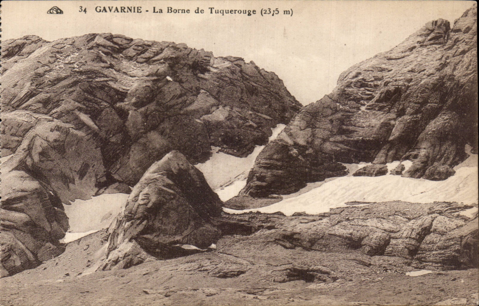 CPA Gavarnie La borne de Tuquerouge 