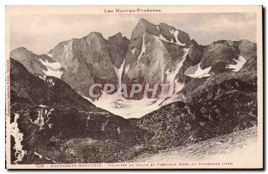 Les Hautes-Pyrénées — Oulèttes de Gaure et Précipice Nord du Vignemale (3598) — Phototypies Labenche Frères, Toulouse