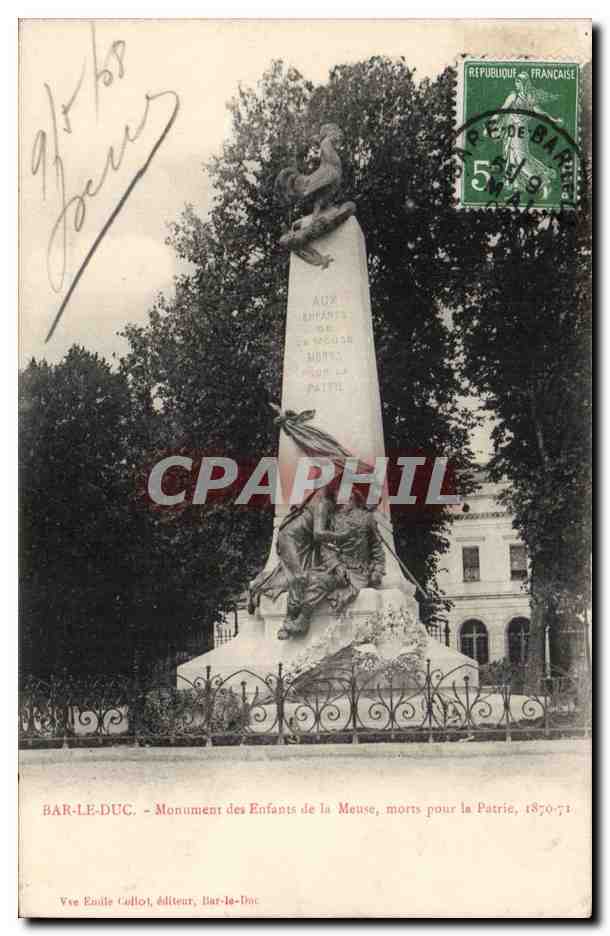 CPA Bar le Duc Monument des enfants de la Meuse morts pour la patrie 