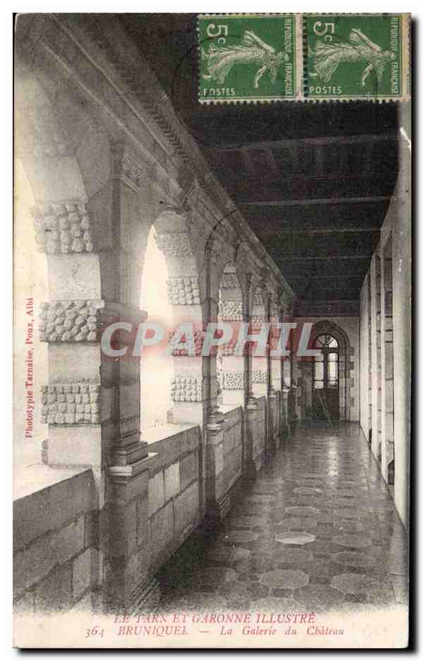 CPA Tarn et Garonne Bruniquel La galerie du chateau