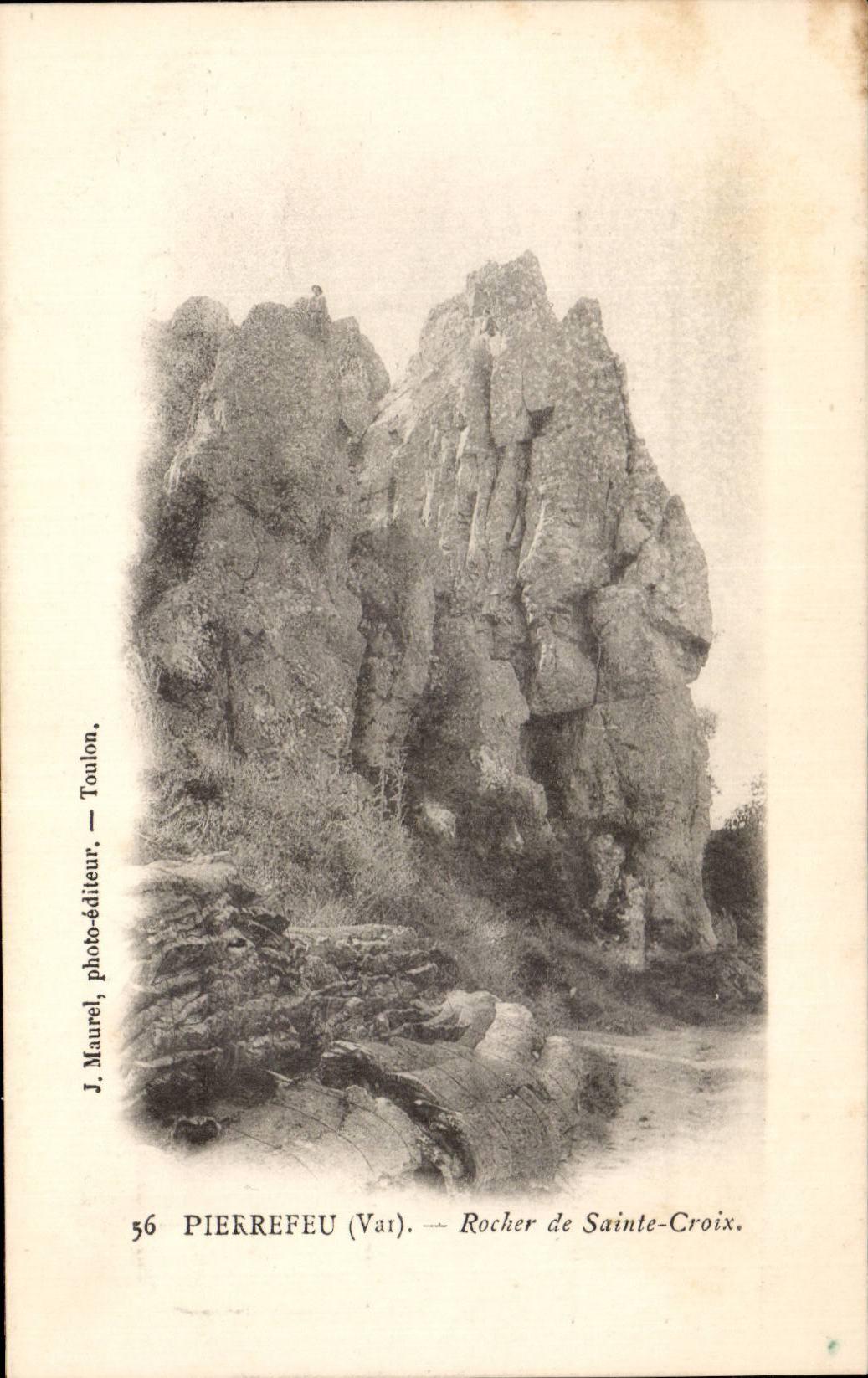 Pierrefeu (Var) — Rocher de Sainte-Croix — J. Maurel, photo-éditeur, Toulon, n°56