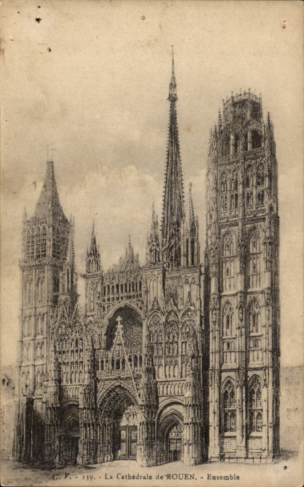CPA Cathedrale de Rouen Ensemble 