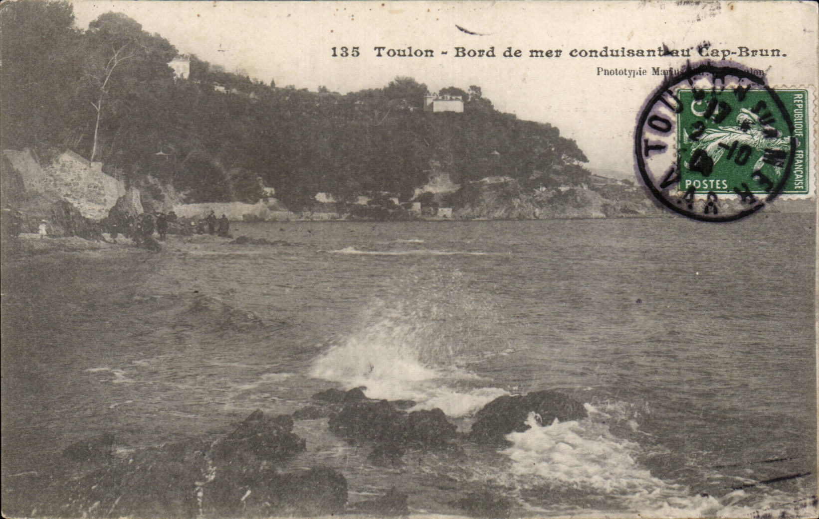 CPA Toulon Bord de mer conduisant au Cap Brun 