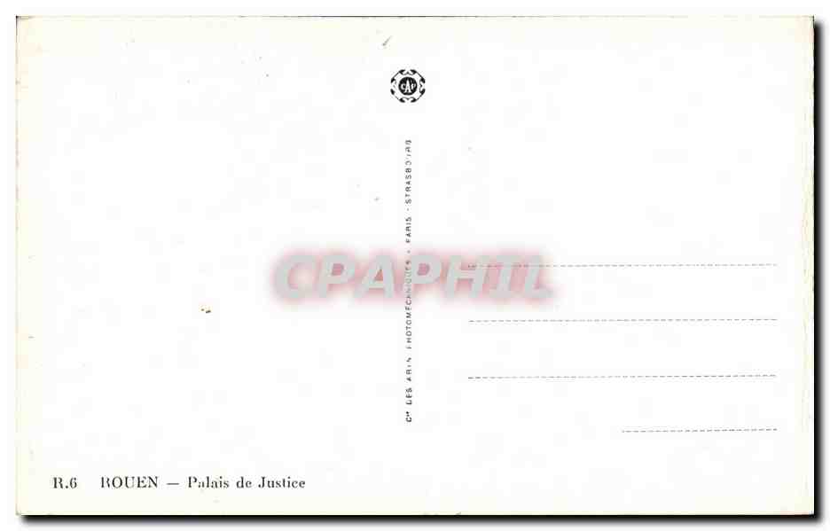 CPA Rouen Palais de justice — Verso