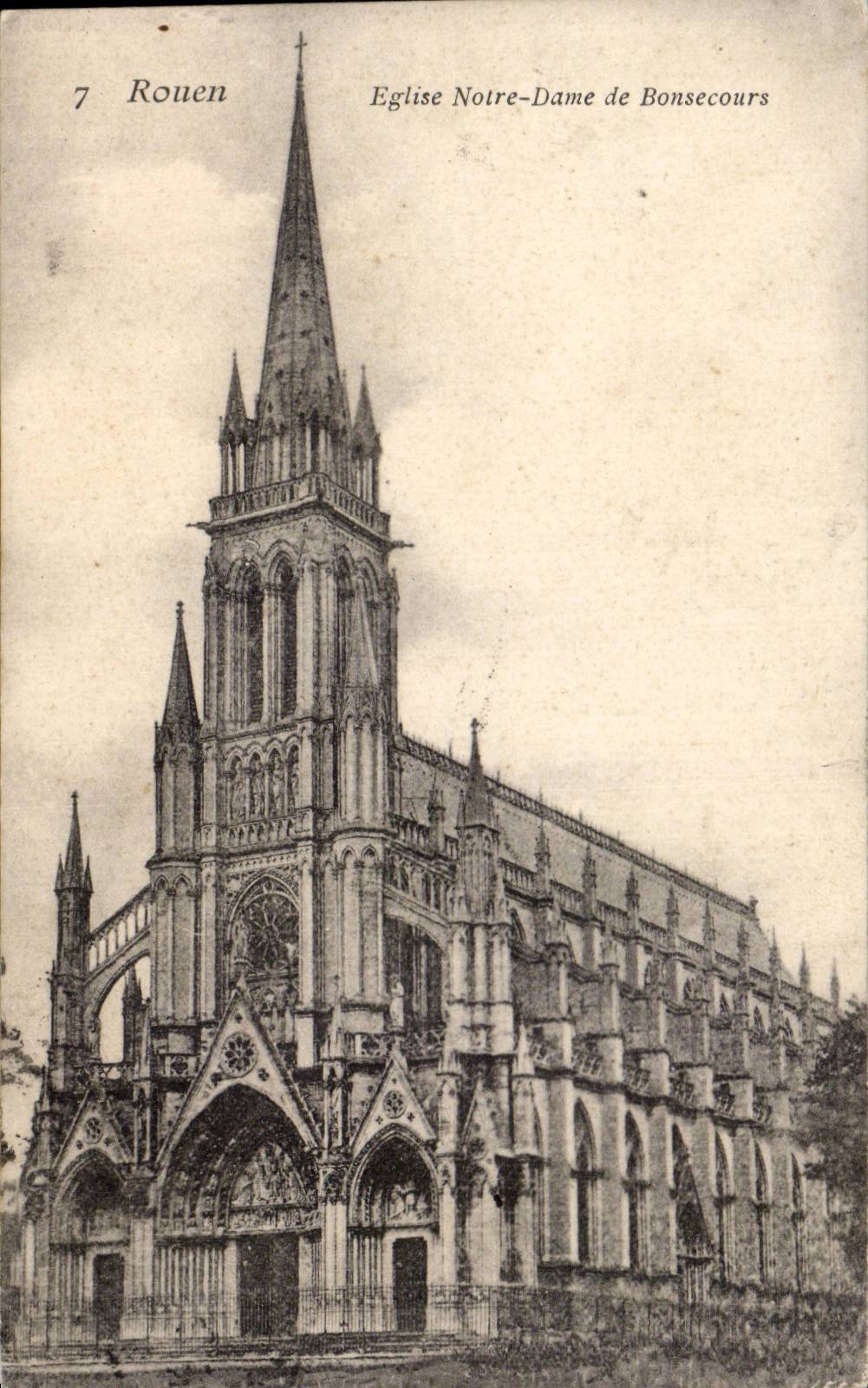 CPA Rouen Eglise Notre Dame de Bonsecours 