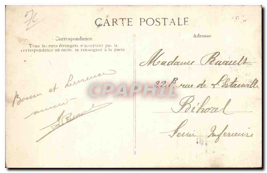 Rouen - Jardin de l Hospice vu du Boulevard Gambetta - CPA  — Verso