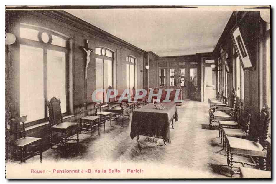 Rouen - Pensionnat J B de la Salle - parloir - CPA 