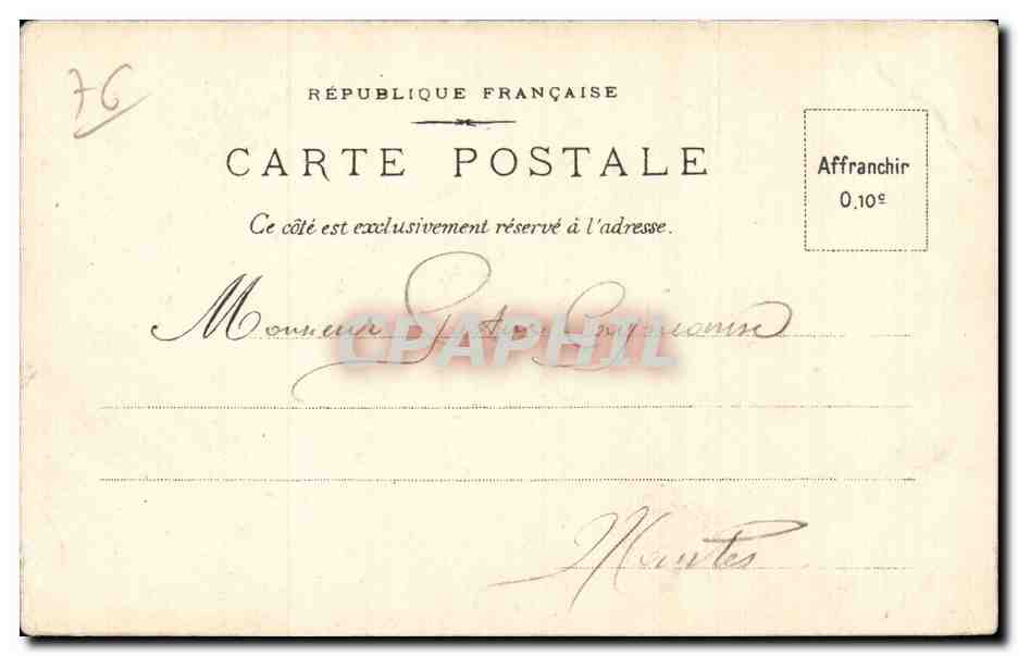 CPA Rouen Maison en bois  — Verso