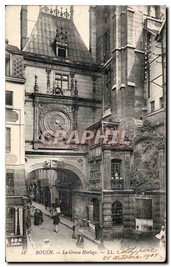 CPA Rouen La grosse horloge
