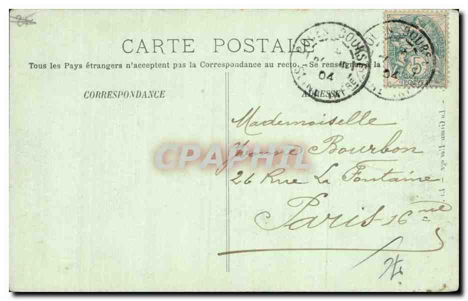 CPA Rouen La grosse horloge — Rückseite