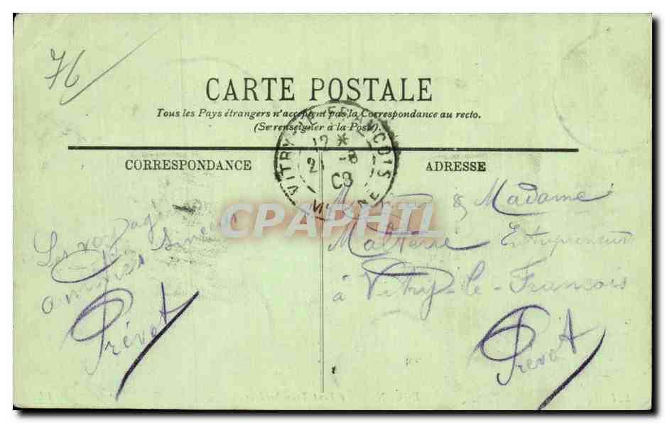 CPA Rouen Le pont transbordeur — Verso