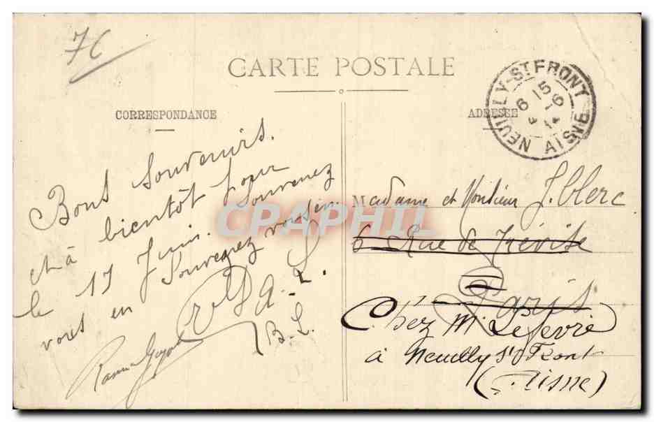 CPA Rouen Pont transbordeur (systeme Arnodin) — Verso