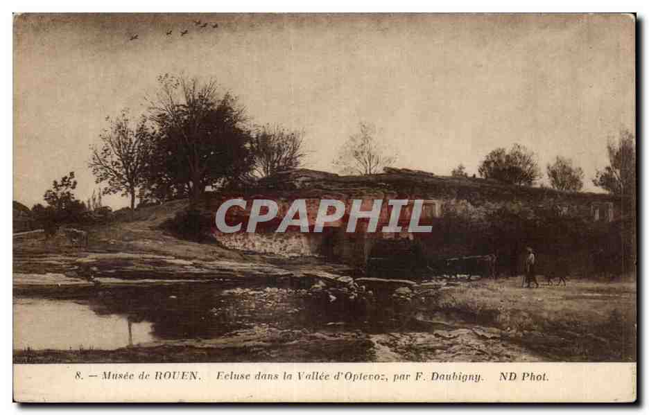 CPA Rouen Musee Ecluse dans la vallee d Opteroz par Daubigny