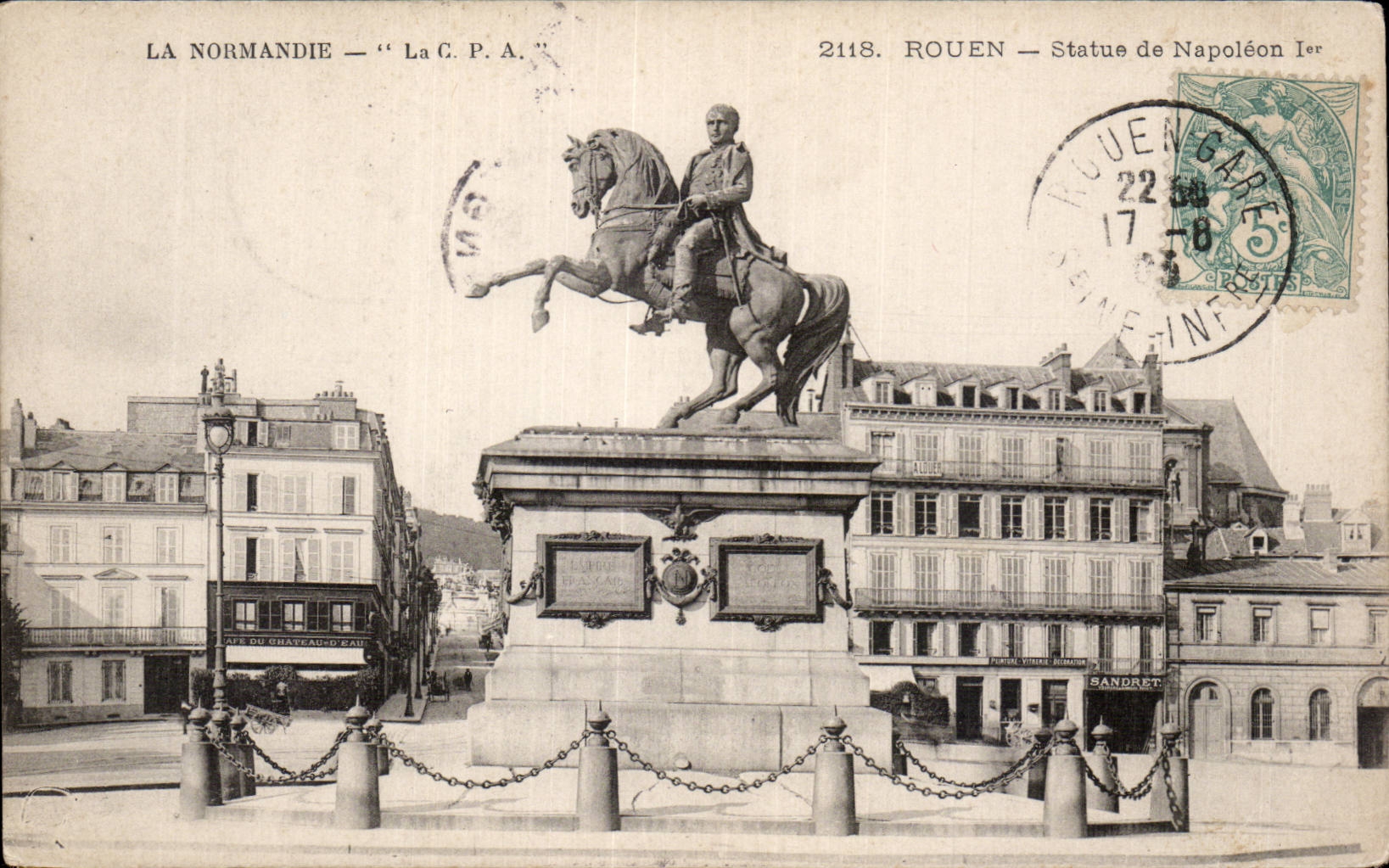 CPA Rouen Statue de Napoleon 1er