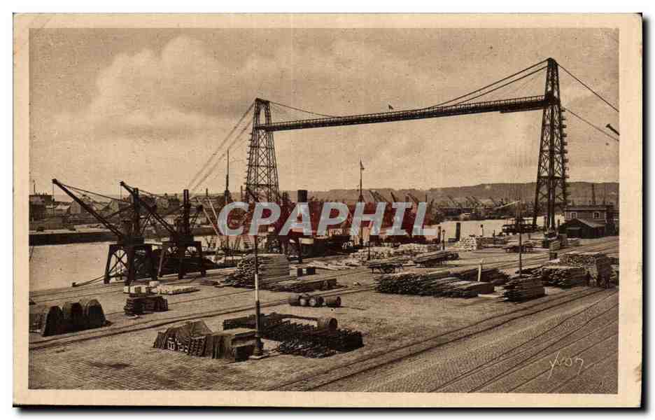 CPA Rouen Le pont transbordeur