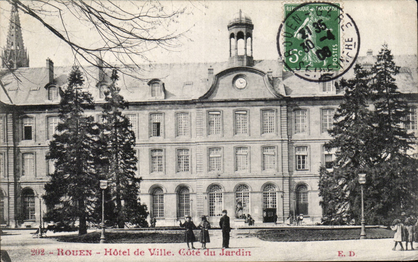 Rouen - Hotel de Ville - Cote du Jardin - CPA - 
