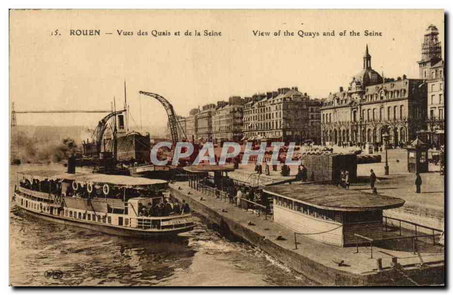 Rouen - Vues des Quais et de la Seine - CPA 