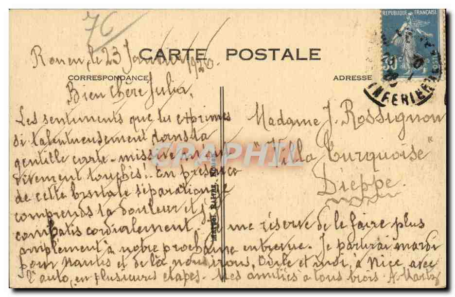 Rouen - Vues des Quais et de la Seine - CPA  — Rückseite