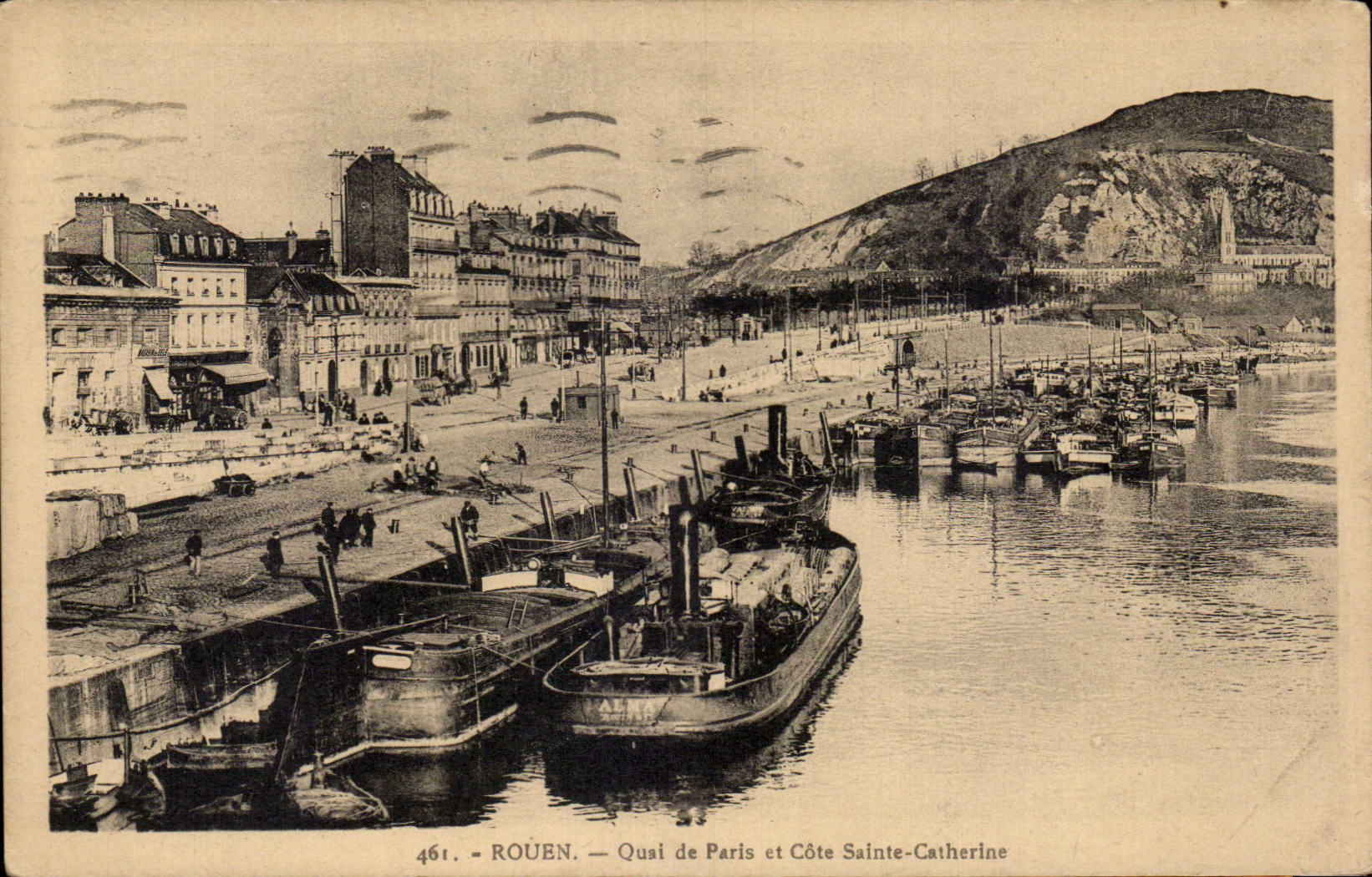 Rouen - Quai de Paris et Cote Sainte Catherine - CPA 