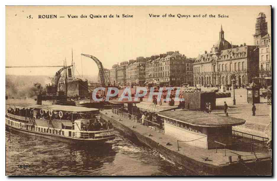 Rouen - Vues des Quais et de la Seine - CPA 