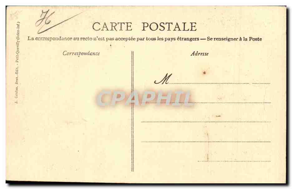 Rouen - La tour St Laurent - Dessin a la Plume - CPA  — Verso