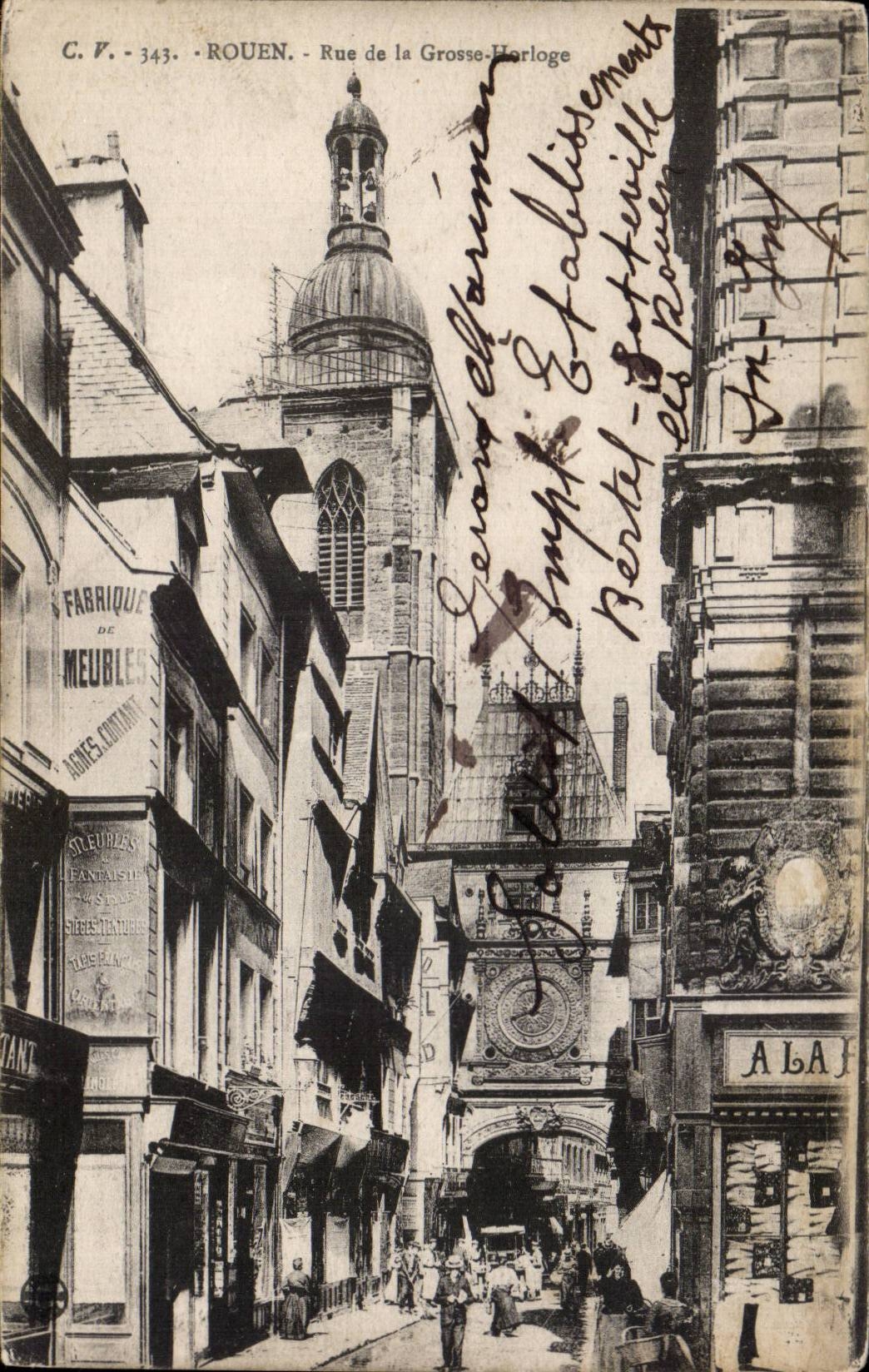 Rouen - Rue de la Grosse Horloge - CPA 